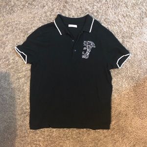 Versace black polo with big medusa